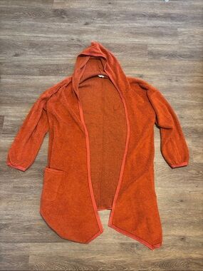 men’s orange cardigan sweater